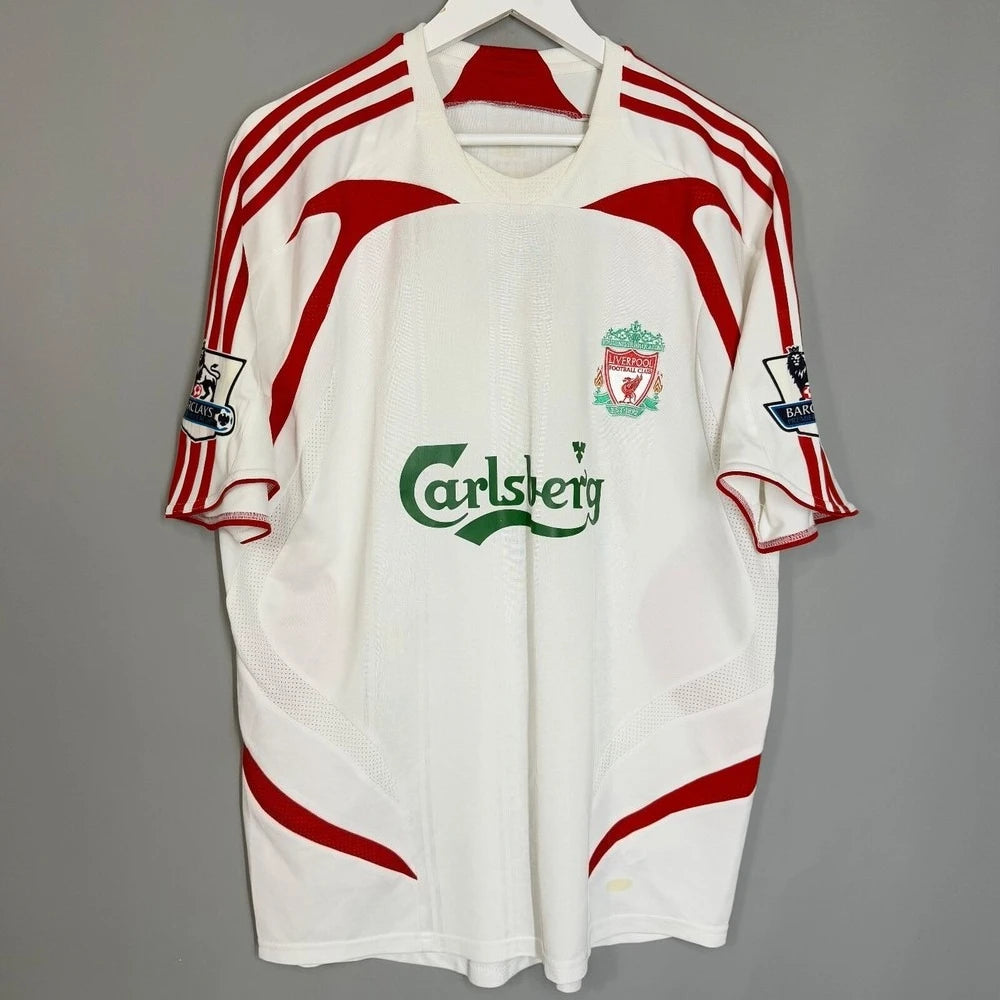 LIVERPOOL 2007 2008 AWAY SHIRT FOOTBALL SOCCER JERSEY 694745 #8 GERRARD