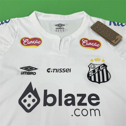 UMBRO 2425 Sao Paulo Championship Santos FC Home White No 10 Neymar Jr Vintage Soccer Jersey Barclays Premier League