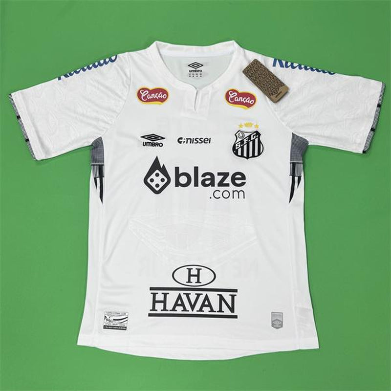 UMBRO 2425 Sao Paulo Championship Santos FC Home White No 10 Neymar Jr Vintage Soccer Jersey Barclays Premier League